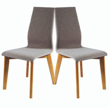 Load image into Gallery viewer, Set of 2 Stylish Upholstered VITO Chairs | Solid Oak Wood Base