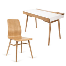 Load image into Gallery viewer, Set of Desk OMNI & X-Chair | Solid Oak Wood