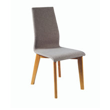 Load image into Gallery viewer, Set of 2 Stylish Upholstered VITO Chairs | Solid Oak Wood Base