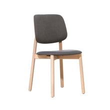 Load image into Gallery viewer, Set of 2 LOREM Scandinavian Chairs | Upholstered seat & backrest, solid oak wood base