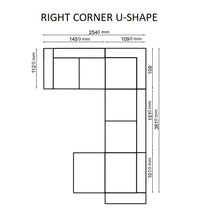 Load image into Gallery viewer, BELGRAD U-Shape Modern Corner Sofa Bed | 3860mm X 2130mm | Many upholstery materials!