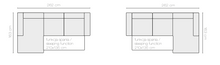 Load image into Gallery viewer, EASTWOODS | NEW Medium Size Corner Sofa "MEGGY" | 2620mm X 1630mm | Many materials | 2020 Design - EASTWOODS