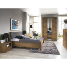 Load image into Gallery viewer, Unique Bed 160 - VELVET | solid oak wood front