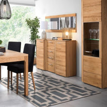 Load image into Gallery viewer, 2-Doors Sideboard With 4 Drawers - LOCARNO | Solid Oak Wood