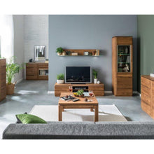 Załaduj obraz do przeglądarki galerii, Stylowa drewniana 2-drzwiowa szafka RTV - CZARNOGÓRA | Płyta meblowa