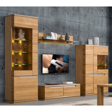 Załaduj obraz do przeglądarki galerii, Wyjątkowa szafka RTV z 2 szufladami - TORINO | Lite drewno dębowe