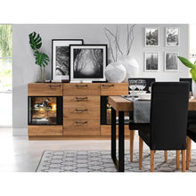 Load image into Gallery viewer, 2-Doors & 4-Drawer Sideboard- MOSAIC | Solid Brushed Wood