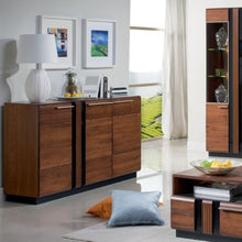 Załaduj obraz do przeglądarki galerii, Kredens średni 3-drzwiowy - PORTI | Płyta wiórowa