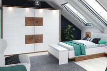 Załaduj obraz do przeglądarki galerii, EASTWOODS |  Modern Solid Wood 2-Door Wardrobe with Mirror - LIVORNO Collection! | 2020 - EASTWOODS