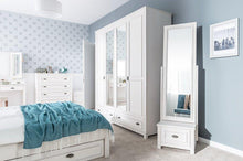 Załaduj obraz do przeglądarki galerii, EASTWOODS |  Modern Solid Wood Floor Mirror With 1 Drawer - MADISON Collection! | 2020 - EASTWOODS