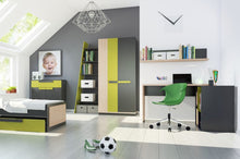 Załaduj obraz do przeglądarki galerii, EASTWOODS | Modern Youth Room 1-door & 1 drawer Bookcase - WOW Collection! | 2020 - EASTWOODS