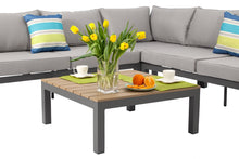 Load image into Gallery viewer, Large Garden Corner Sofa BALI | 5-seater with a table and pillows.