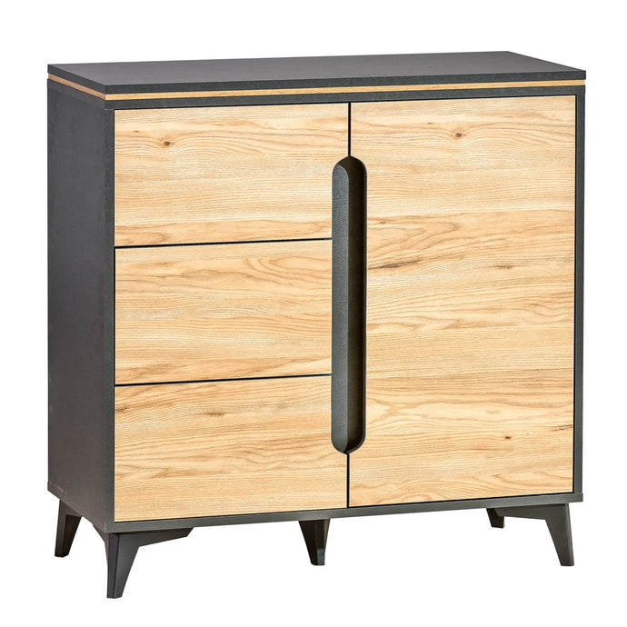 Modern Style Small Sideboard - GAPPA | BLACK | laminated chipboard