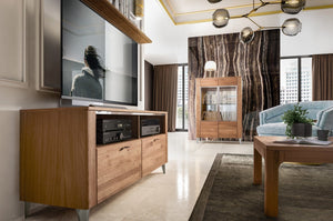 2 Door Display Unit - LATINA | Solid Oak Wood
