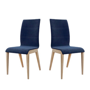 Set of 2 Upholstered Chairs QUADRO | Solid Beech Wood