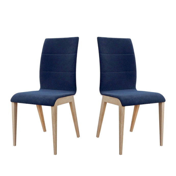 Set of 2 Upholstered Chairs QUADRO | Solid Beech Wood