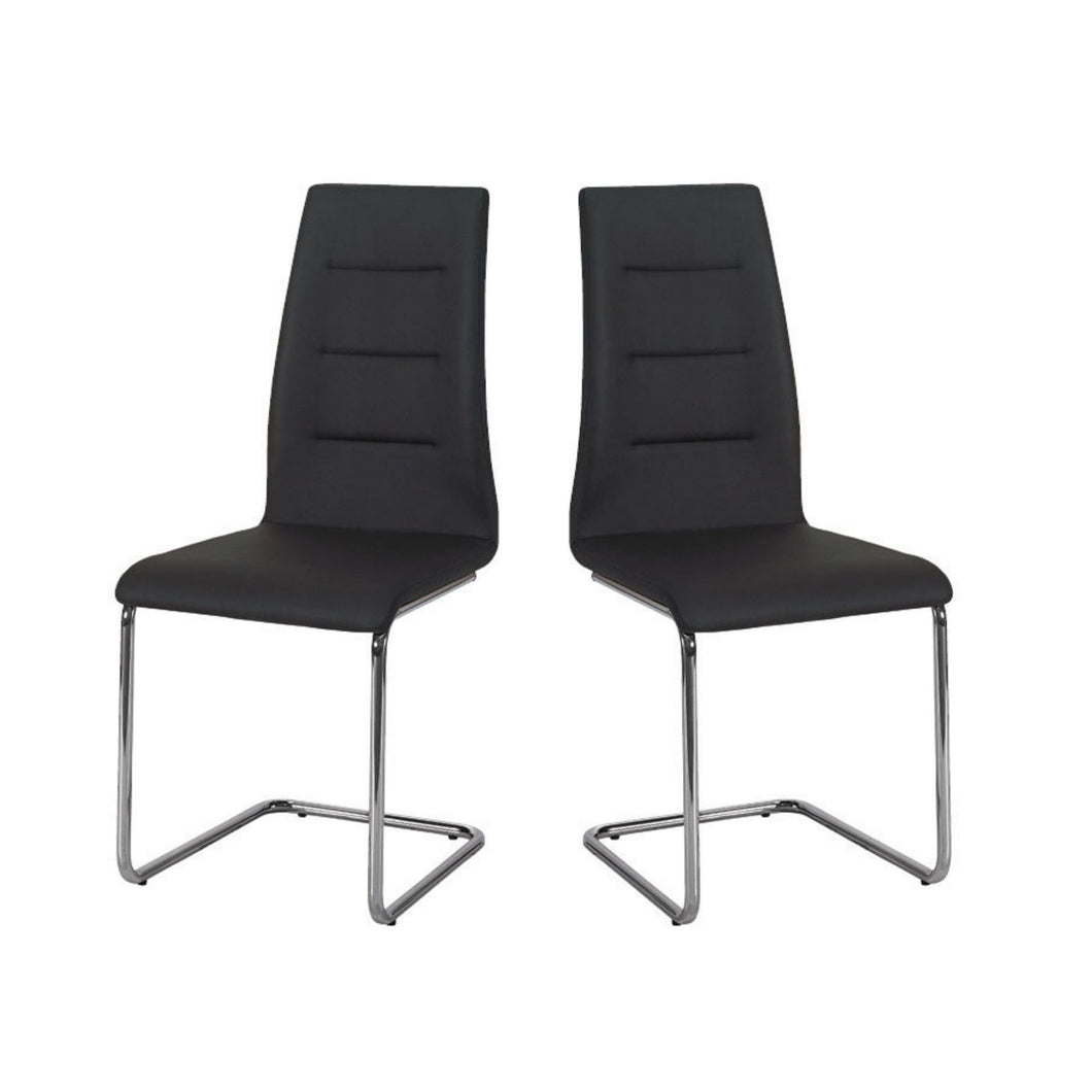Set of 2 New Upholstered Chairs KENO | steel base