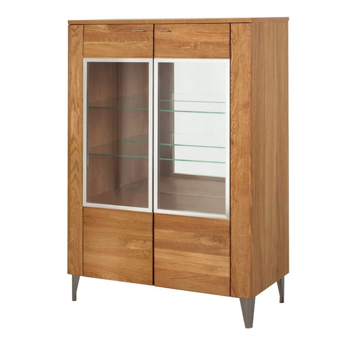 Medium 2 Door Display Unit - LATINA | Solid Oak Wood