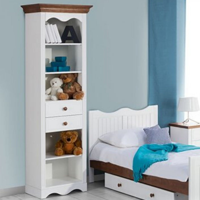 2 Drawer Bookcase - PRINCESSA | Solid Wood