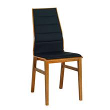 Load image into Gallery viewer, Set of 2 Modern Upholstered Chairs LINEA | solid oak wood base