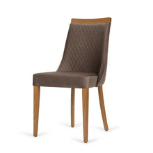 Load image into Gallery viewer, Set of 2 Stylish Upholstered SWING Chairs | solid beech wood &amp; upholstered seat