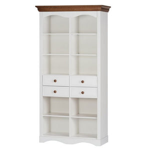 4 Drawer Bookcase - PRINCESSA | Solid Wood