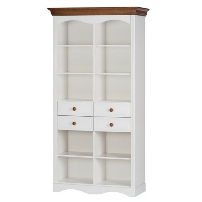 4 Drawer Bookcase - PRINCESSA | Solid Wood