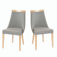 Load image into Gallery viewer, Set of 2 Stylish Upholstered SWING Chairs | solid oak wood &amp; upholstered seat