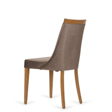 Load image into Gallery viewer, Set of 2 Stylish Upholstered SWING Chairs | solid beech wood &amp; upholstered seat