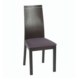Set of 2 Modern Upholstered Chairs NAPOLI | solid oak wood base