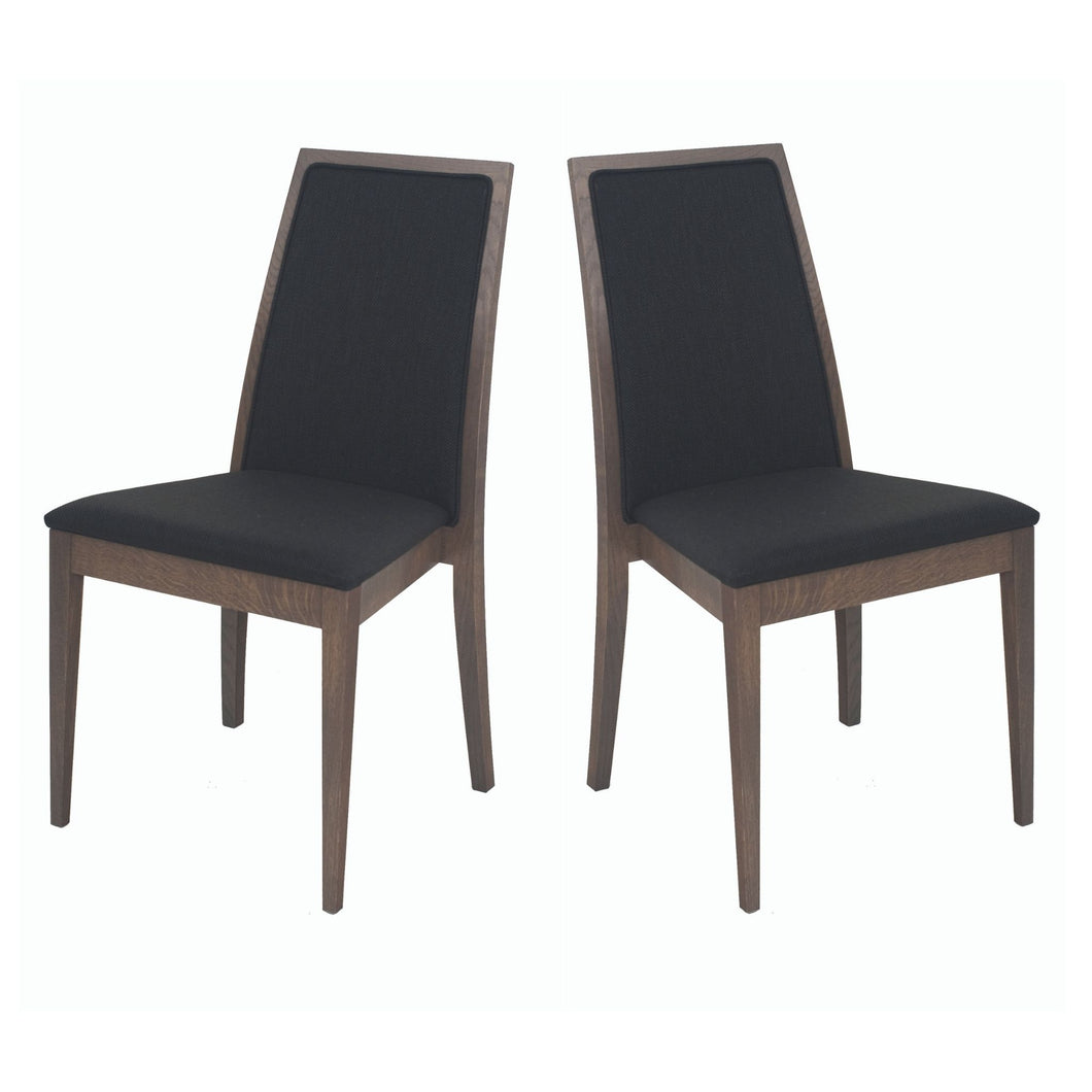 Set of 2 Upholstered Chairs SEVA | Solid Oak Wood