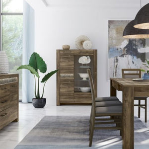 Stylish Medium 2 Door Display Cabinet - BELVEDER | Furniture Board