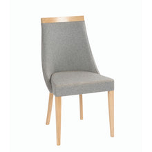 Load image into Gallery viewer, Set of 2 Stylish Upholstered SWING Chairs | solid oak wood &amp; upholstered seat