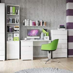 Modern 1 Door  & 1 Drawer Console Table Desk- SELENE | Solid Oak Wood