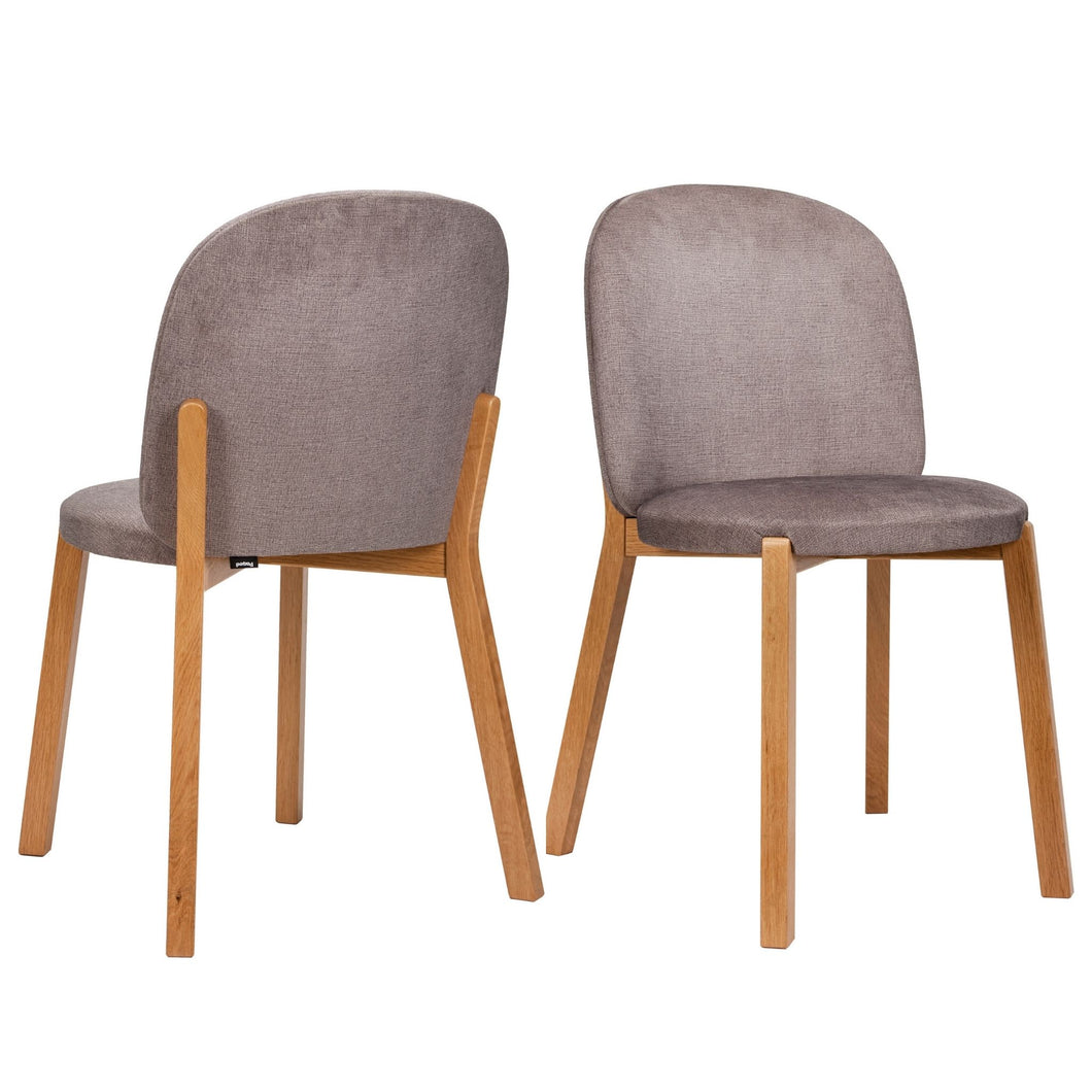 Set of 2 Upholstered  Chairs DOT  | Solid Oak Wood