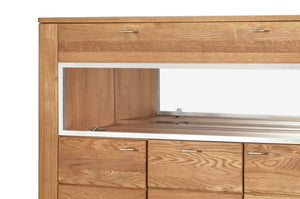3 Door Display Unit - LATINA | Solid Oak Wood