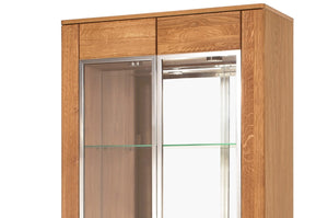 2 Door Display Unit - LATINA | Solid Oak Wood