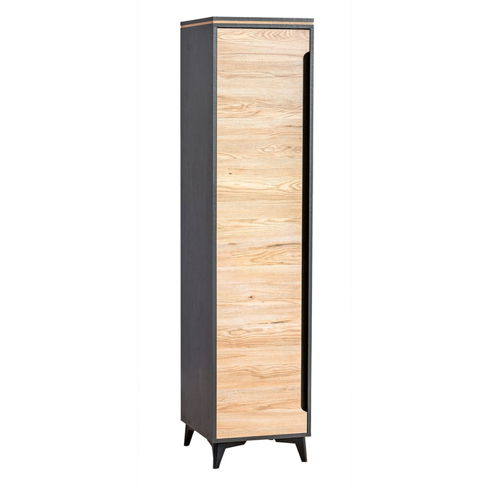 Beautiful One Door Cabinet - GAPPA | BLACK | laminated chipboard