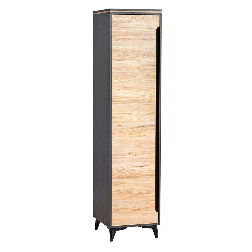 Beautiful One Door Cabinet - GAPPA | BLACK | laminated chipboard
