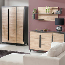 Load image into Gallery viewer, Unique Wall Shelve Panel - GAPPA | BLACK | laminated chipboard