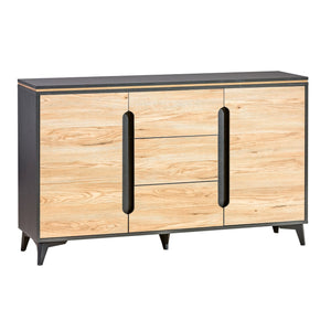 Modern Style Sideboard - GAPPA | BLACK | laminated chipboard