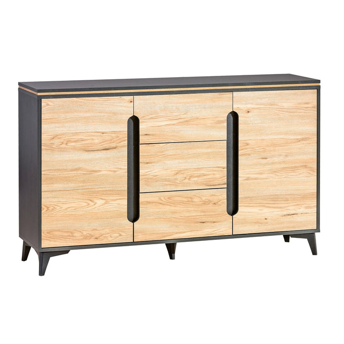 Modern Style Sideboard - GAPPA | BLACK | laminated chipboard