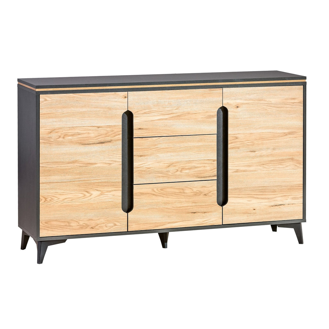 Modern Style Sideboard - GAPPA | BLACK | laminated chipboard