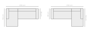 EASTWOODS | NEW Small Corner Sofa "NEPTUN" | 2300mm X 1520mm | Many materials | 2020 Design - EASTWOODS