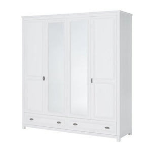 4 Door Wardrobe With 2 Drawers - MADISON | solid birch wood