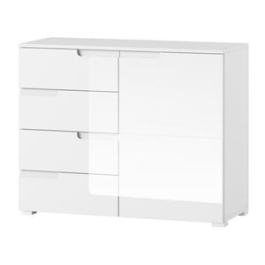 Modern 1 Door & 4 Drawer Sideboard - SELENE | laminated chipboard