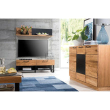 Load image into Gallery viewer, Unique Large Hanging Shelf - MOSAIC | Solid Natural Oak
