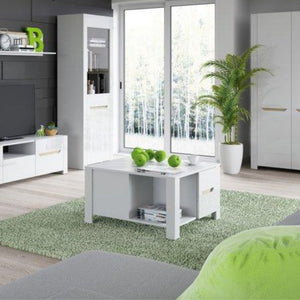 Modern Coffe Table & 2 Drawers - ICE | laminated furniture board
