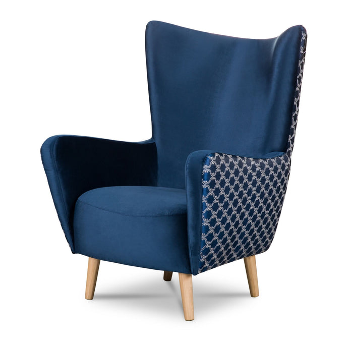 CAMILLE Dark Blue Stylish Armchair | Classic Design