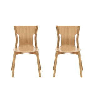 Set of 2 New Chairs TOLO | Solid Oak Wood | natural color